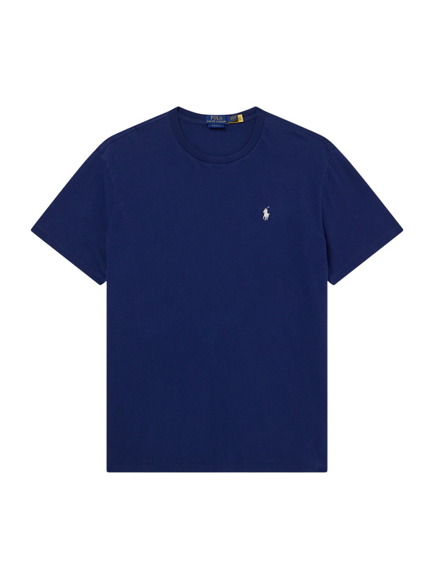 Photo: Polo Ralph Lauren - Logo-Embroidered Cotton-Jersey T-Shirt - Blue