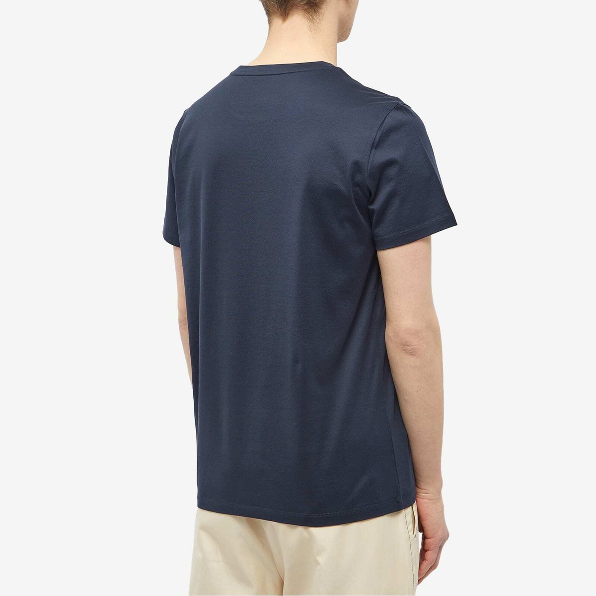 Moncler Men's Double Badge T-Shirt in Navy Moncler