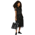 Chika Kisada Black Silk Tulle Gathered Skirt