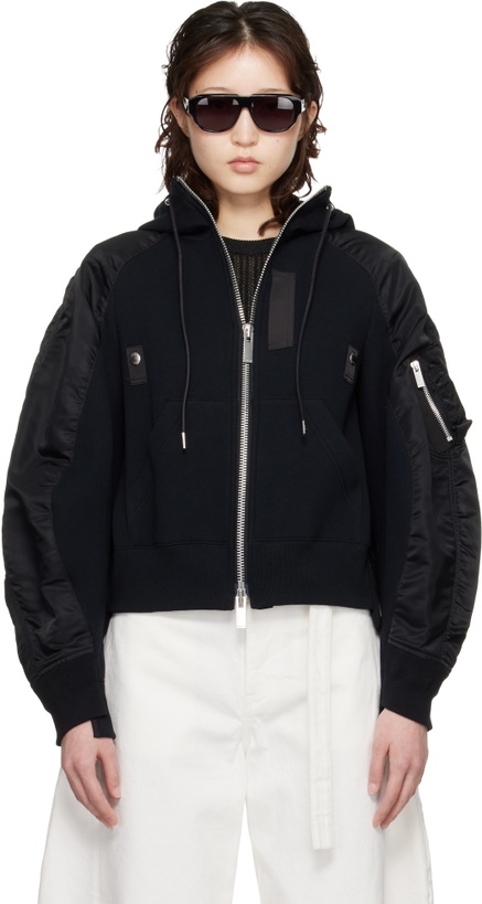 Photo: sacai Black Sponge Sweat Hoodie