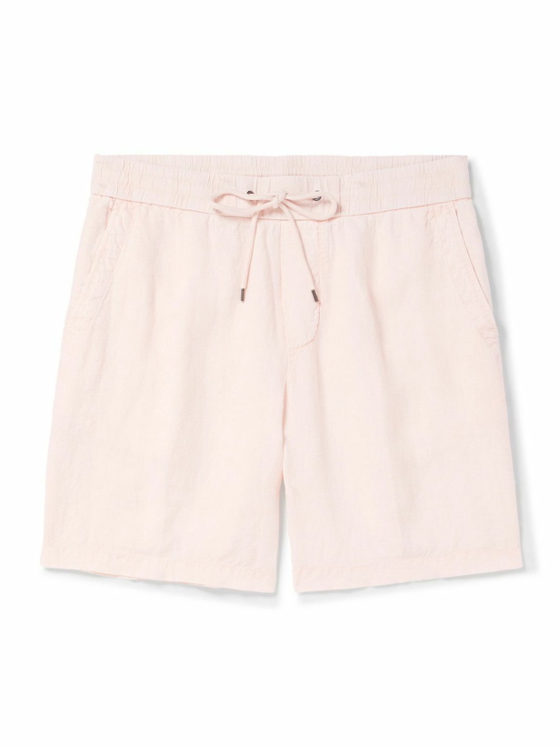 Photo: James Perse - Straight-Leg Garment-Dyed Linen Drawstring Shorts - Pink