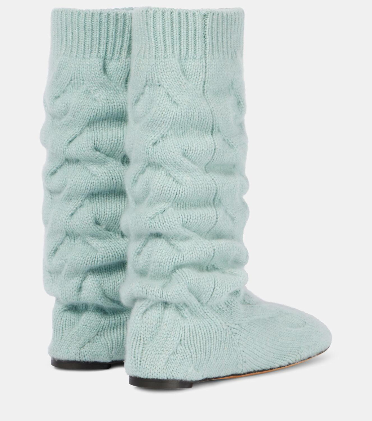 Loro Piana Cocooning cable-knit sock boots
