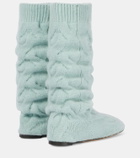 Loro Piana Cocooning cable-knit sock boots