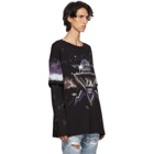 Balmain Black Pyramid Long Sleeve T-Shirt