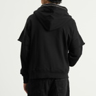Le Père Men's Double Zip Hoodie in Black