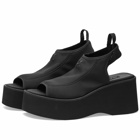 Courrèges Women's Scuba Wave Sandals in Black