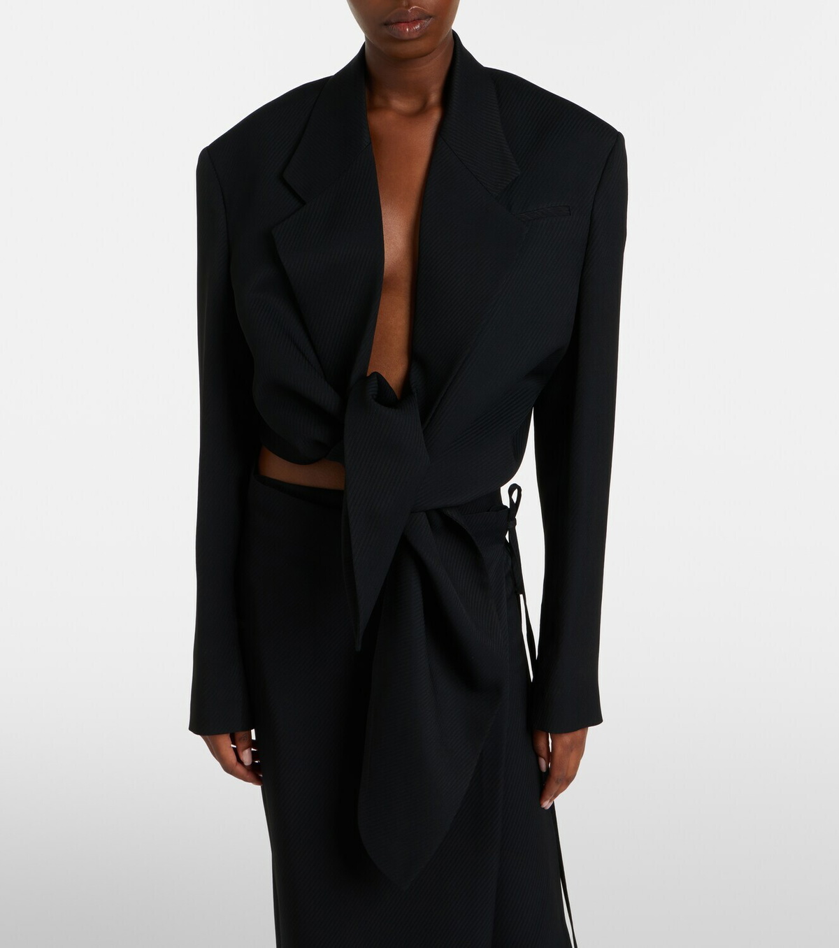 Calvin Klein Collection Petunia striped cropped jacket