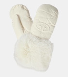 Goldbergh Adore logo faux fur-trimmed mittens
