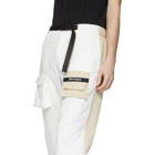 Palm Angels White and Beige Cosy Cargo Pants