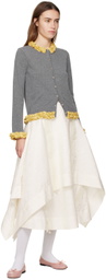 MINJUKIM White String Curtain Midi Skirt
