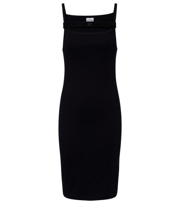 Photo: Courrèges Ribbed-knit cotton jersey midi dress