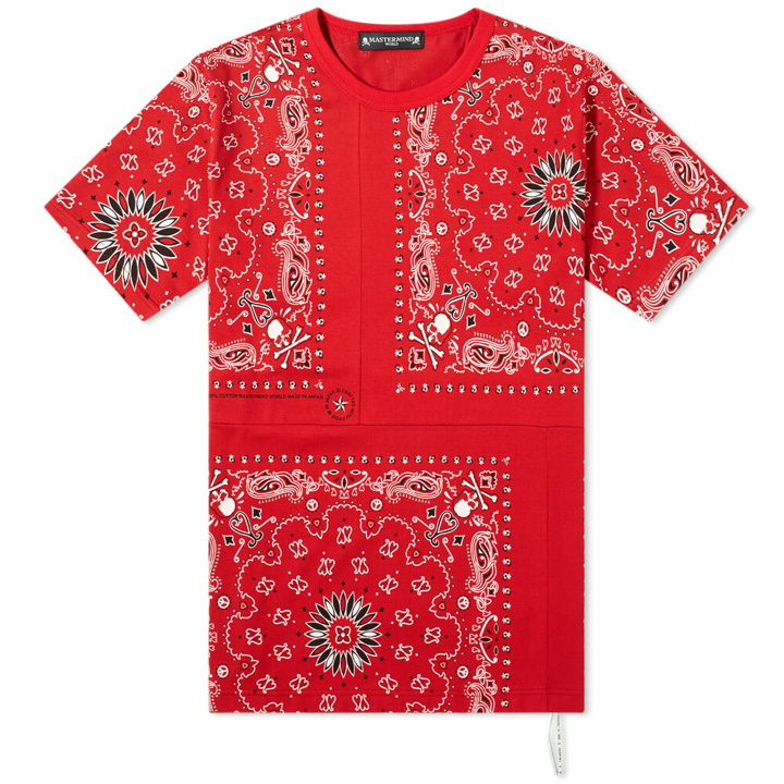 Photo: MASTERMIND WORLD Men's Bandana T-Shirt in Red Base