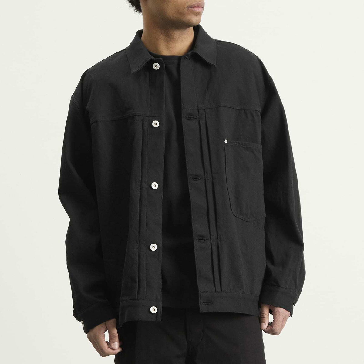 Comme des Garçons Homme Men's Washed Denim Jacket in Black