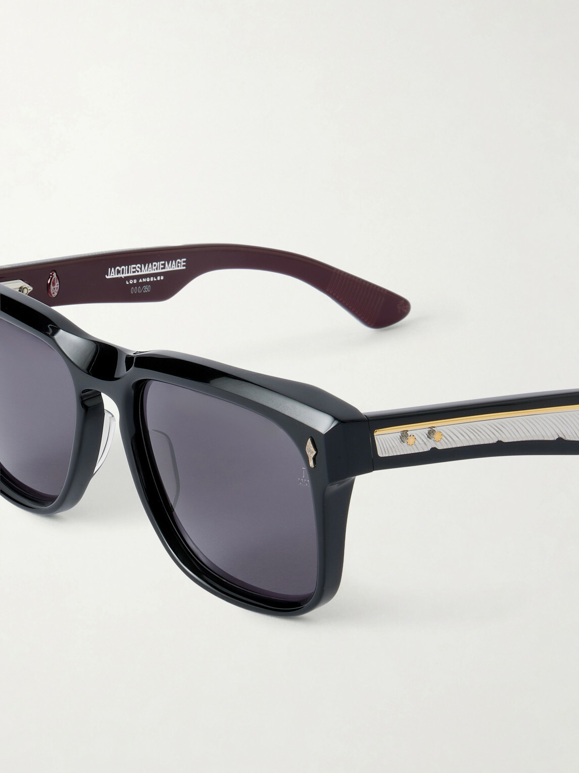 Jacques Marie Mage - Wesley Square-Frame Acetate Sunglasses - Black
