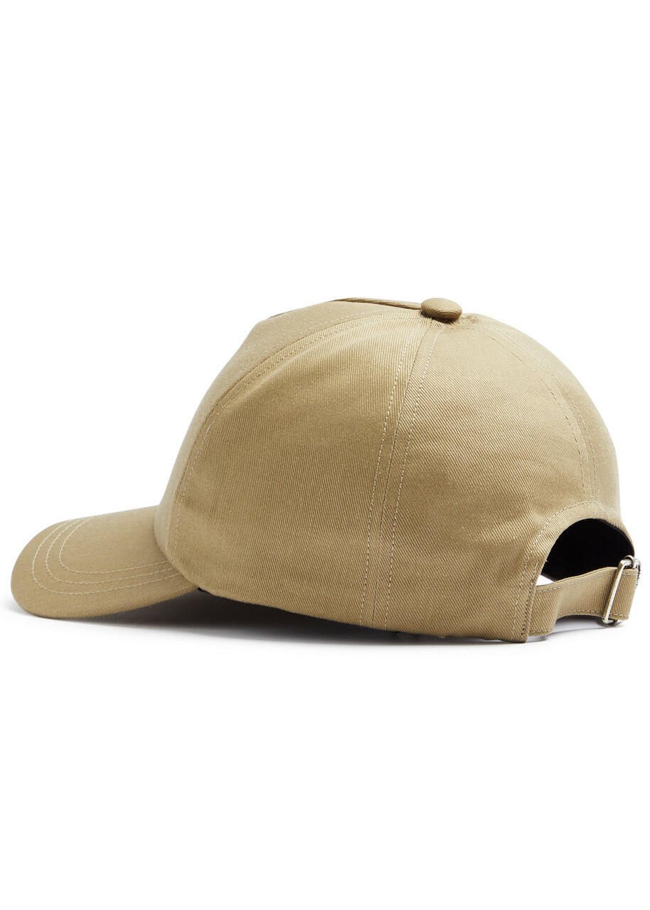 Saint Laurent Logo-embroidered Cotton-blend cap Beige