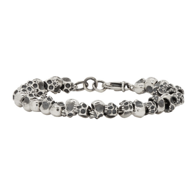 Photo: Luka Sabbat x Monini Silver Mini Skulls Bracelet