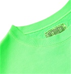 Cav Empt - Logo-Appliquéd Printed Loopback Cotton-Jersey Sweatshirt - Green