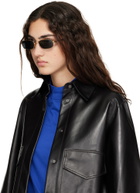 Prada Eyewear Gold Rectangle Sunglasses