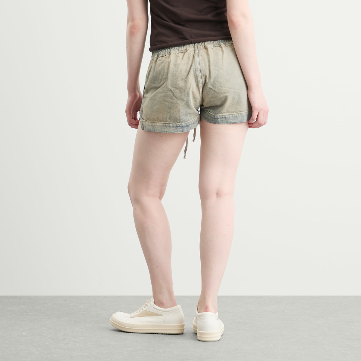 Rick Owens DRKSHDW Women's Fog Boxer Shorts in Mineral Pearl