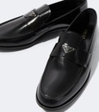 Prada Logo leather loafers