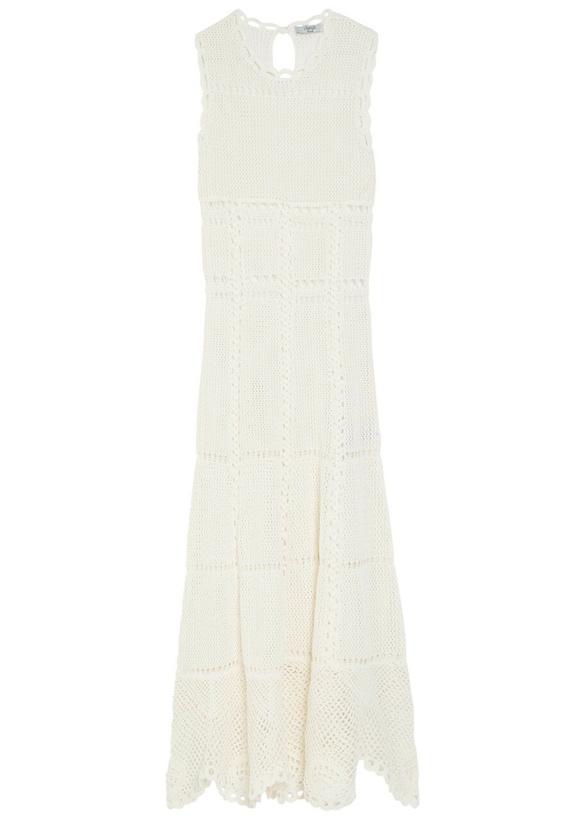 Photo: Erdem Scalloped Crochet Cotton Maxi Dress Ivory