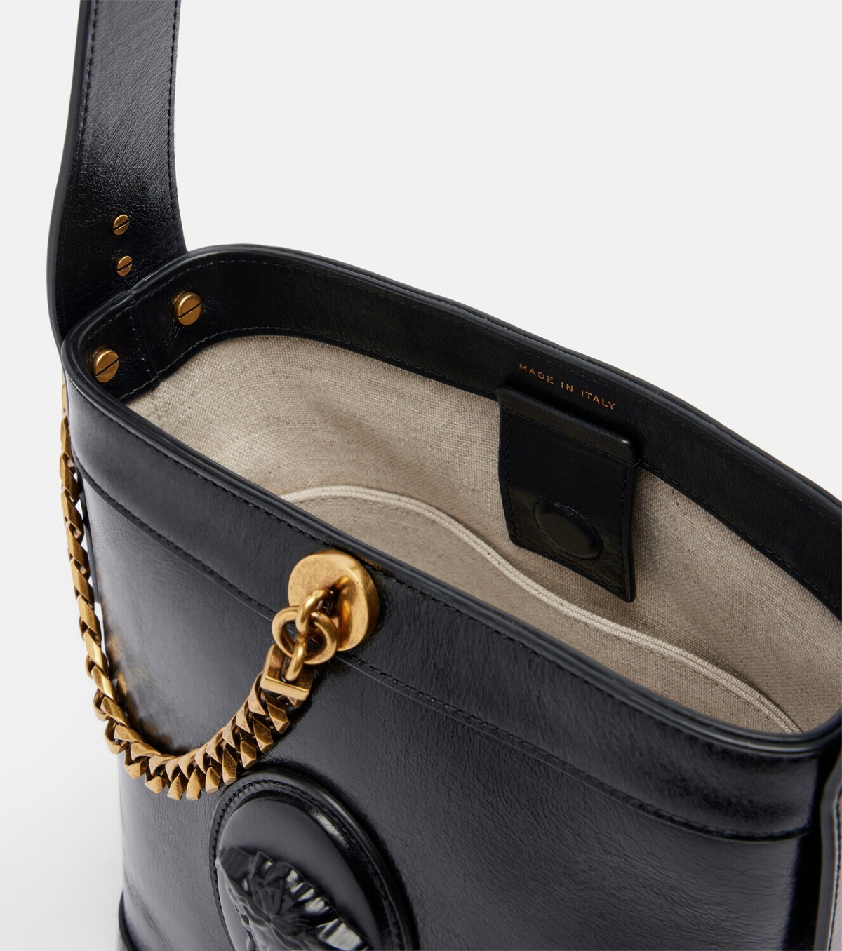 Versace Medusa Mini leather bucket bag