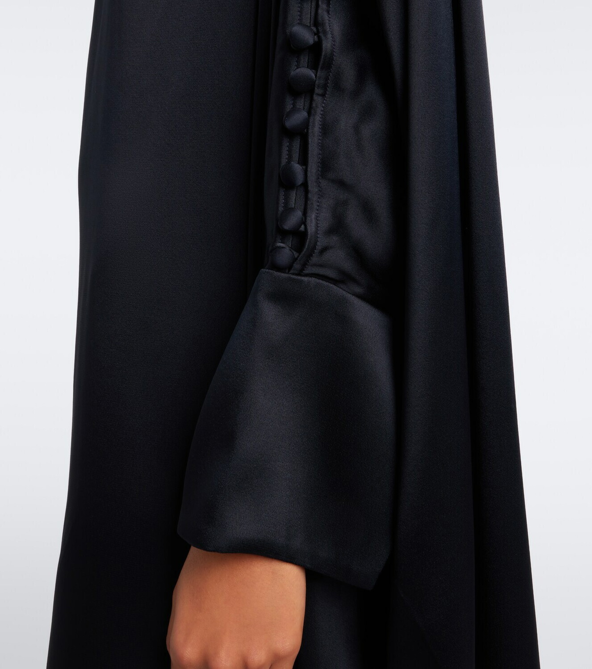 Taller Marmo Mila off-shoulder satin kaftan