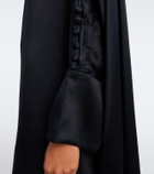 Taller Marmo Mila off-shoulder satin kaftan