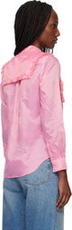 Comme des Garçons Girl Pink Taffeta Garment Treated Shirt