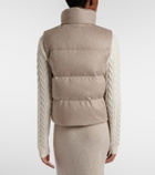 Max Mara Quilted cashmere down vest