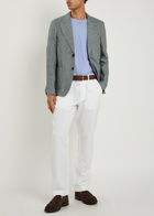 Oliver Spencer Pinstripe Cotton-blend Blazer Grey