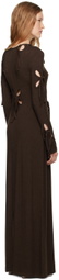 J.Kim Brown Petal Maxi Dress