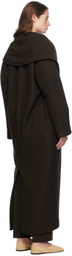 GIA STUDIOS Brown Shawl Lapel Coat