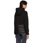 Moncler Black Maglia Down-Filled Hoodie