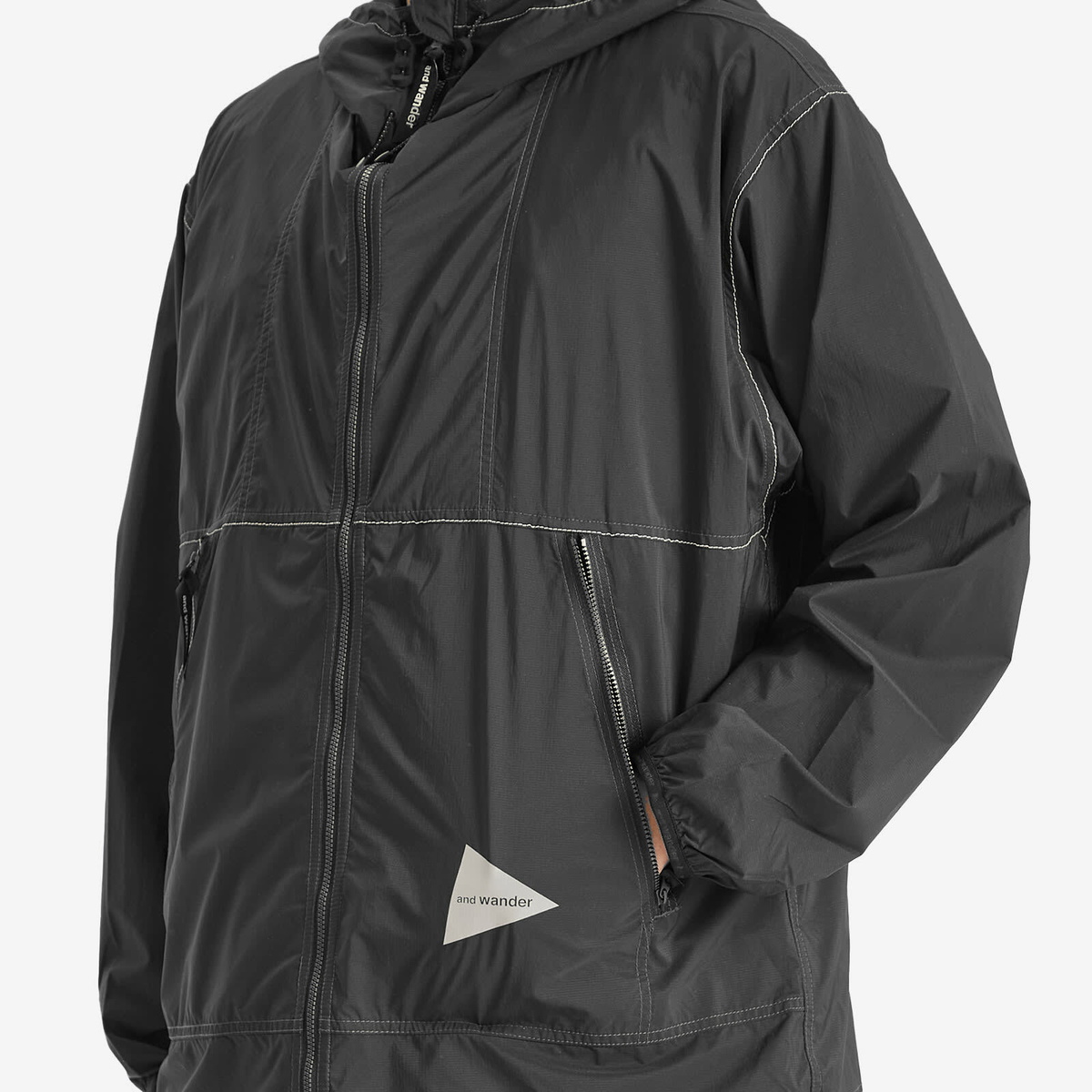 and wander Men's Pertex Wind Jacket in Black