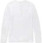 Hartford - Cotton-Jersey Henley T-Shirt - White