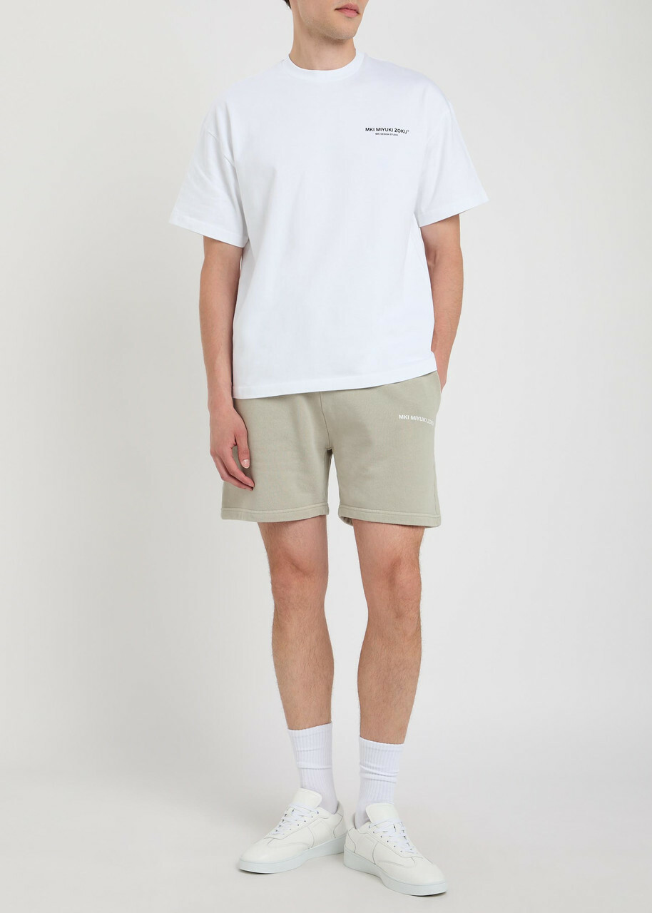 Mki Miyuki Zoku Uniform Logo-print Cotton-blend Shorts Dark Grey