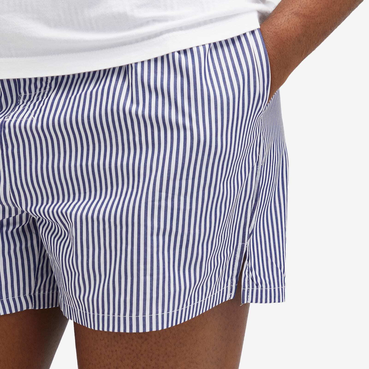 DONNI. Women's Stripe Pop Boxer in Navy Stripe