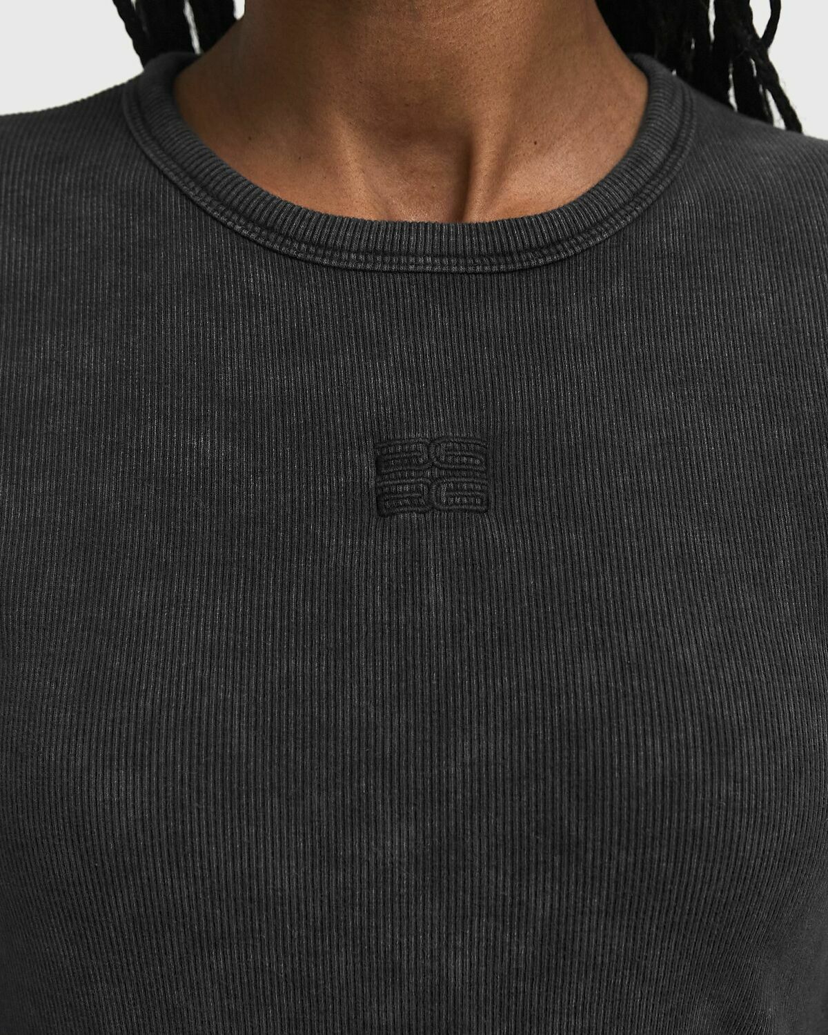 Gestuz DREW WASHED LOGO TOP Grey Womens Shortsleefe