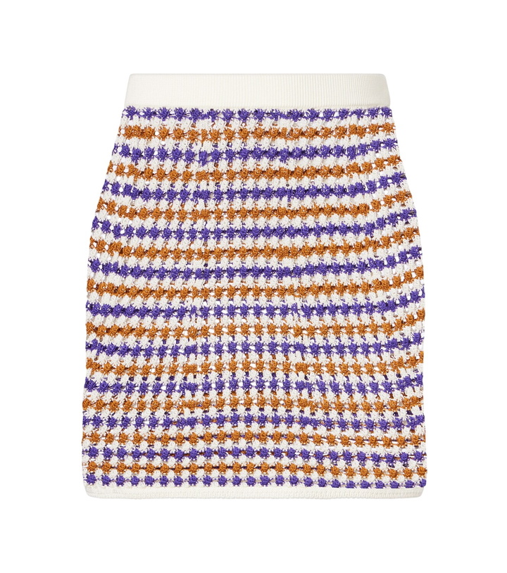 Photo: Eres Design open-knit cotton-blend miniskirt