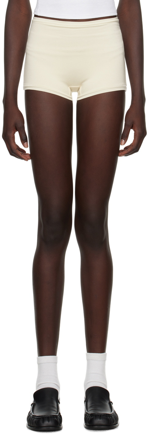 ÉTERNE White High-Rise Shorts