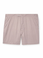 Mr P. - Straight-Leg Mid-Length Printed Swim Shorts - Brown