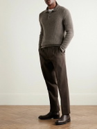 Barena - Wool-Blend Chenille Polo Shirt - Brown