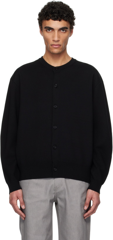Photo: AMOMENTO Black Semi Oversized Cardigan