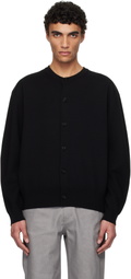 AMOMENTO Black Semi Oversized Cardigan