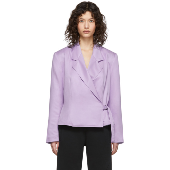 Photo: Pyer Moss Purple Wrap Blazer
