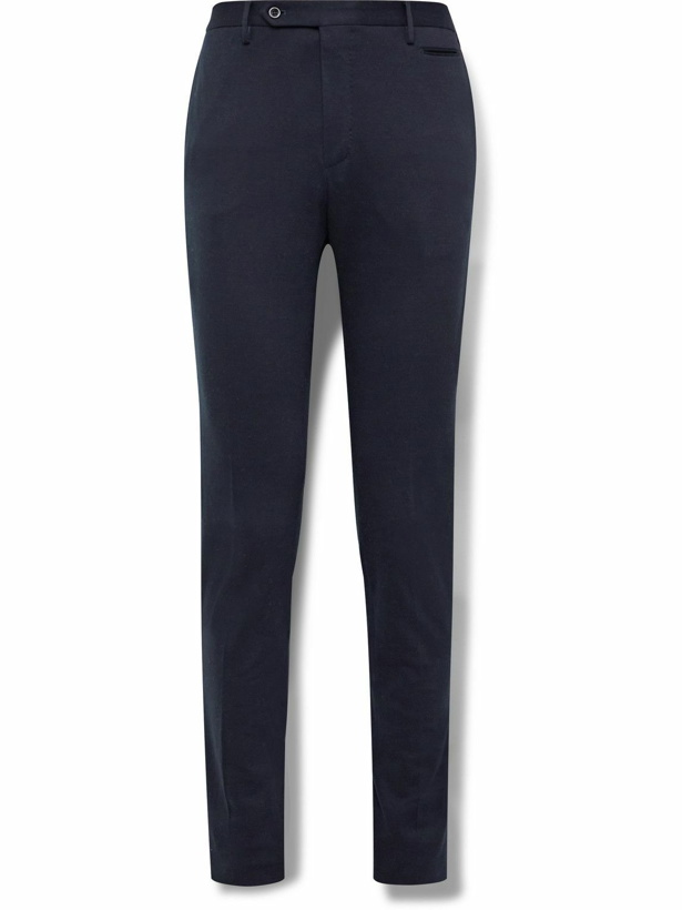 Photo: Incotex - Venezia 1951 Slim-Fit Straight-Leg Double-Faced Cotton-Blend Trousers - Blue