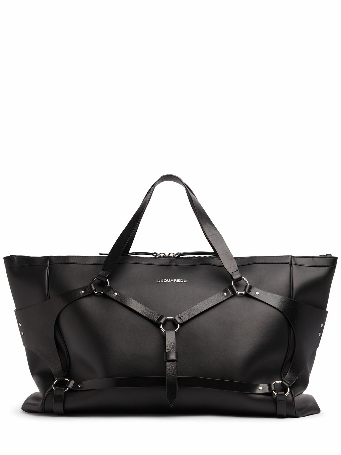 DSQUARED2 ブラック トートバッグ ドンドン見直し】美品△DSQUARED2 ディースクエアード DEAN AND