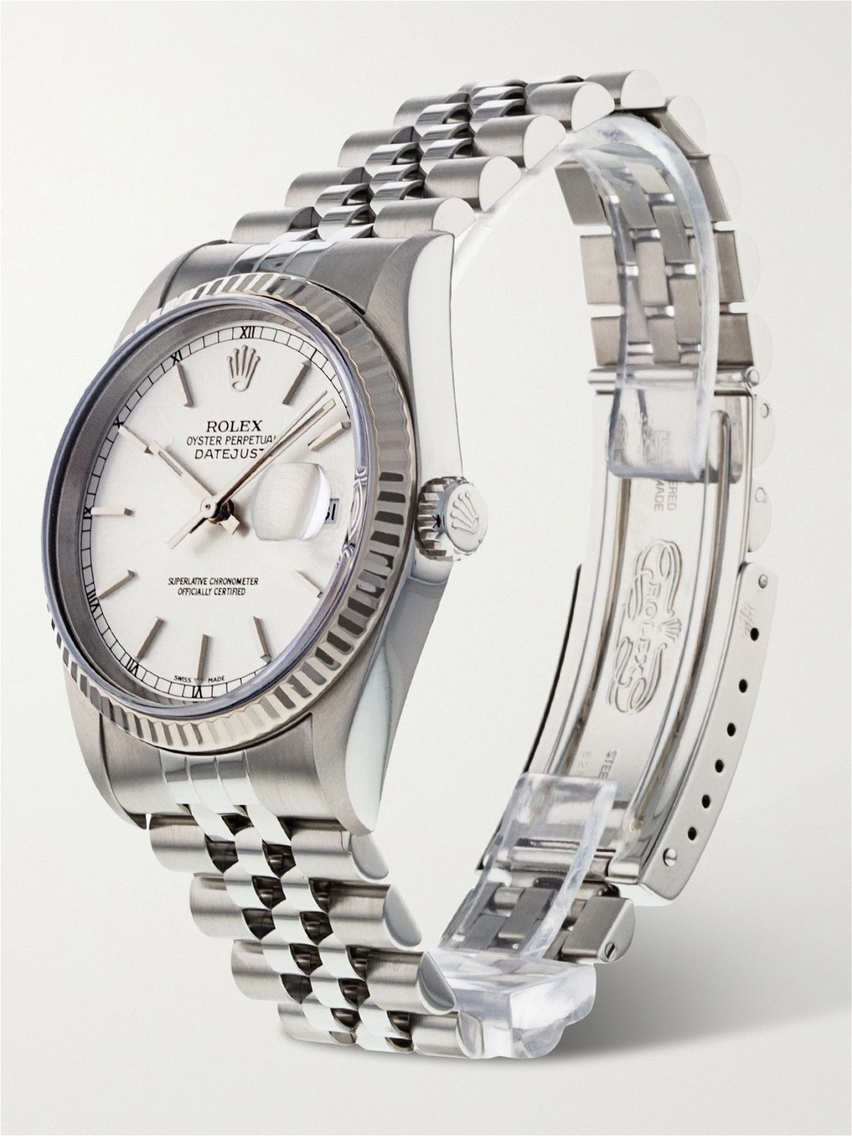 ROLEX - Pre-Owned 2001 Datejust Automatic 36mm Oystersteel and 18-Karat White Gold Watch, Ref. No. 189331
