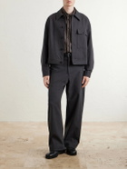Studio Nicholson - Barrel-Leg Cotton-Twill Trousers - Gray